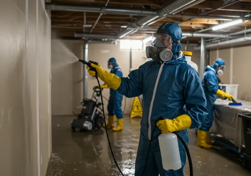 Basement Sanitization and Antimicrobial Treatment process in Clay County, NC